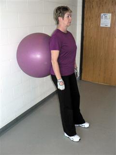 Swiss Ball Wall Squat1