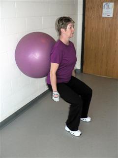 Swiss Ball Wall Squat2